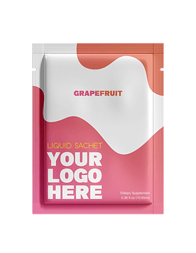 Grapefruit Private Label Liquid Sachet for your brand and logo.